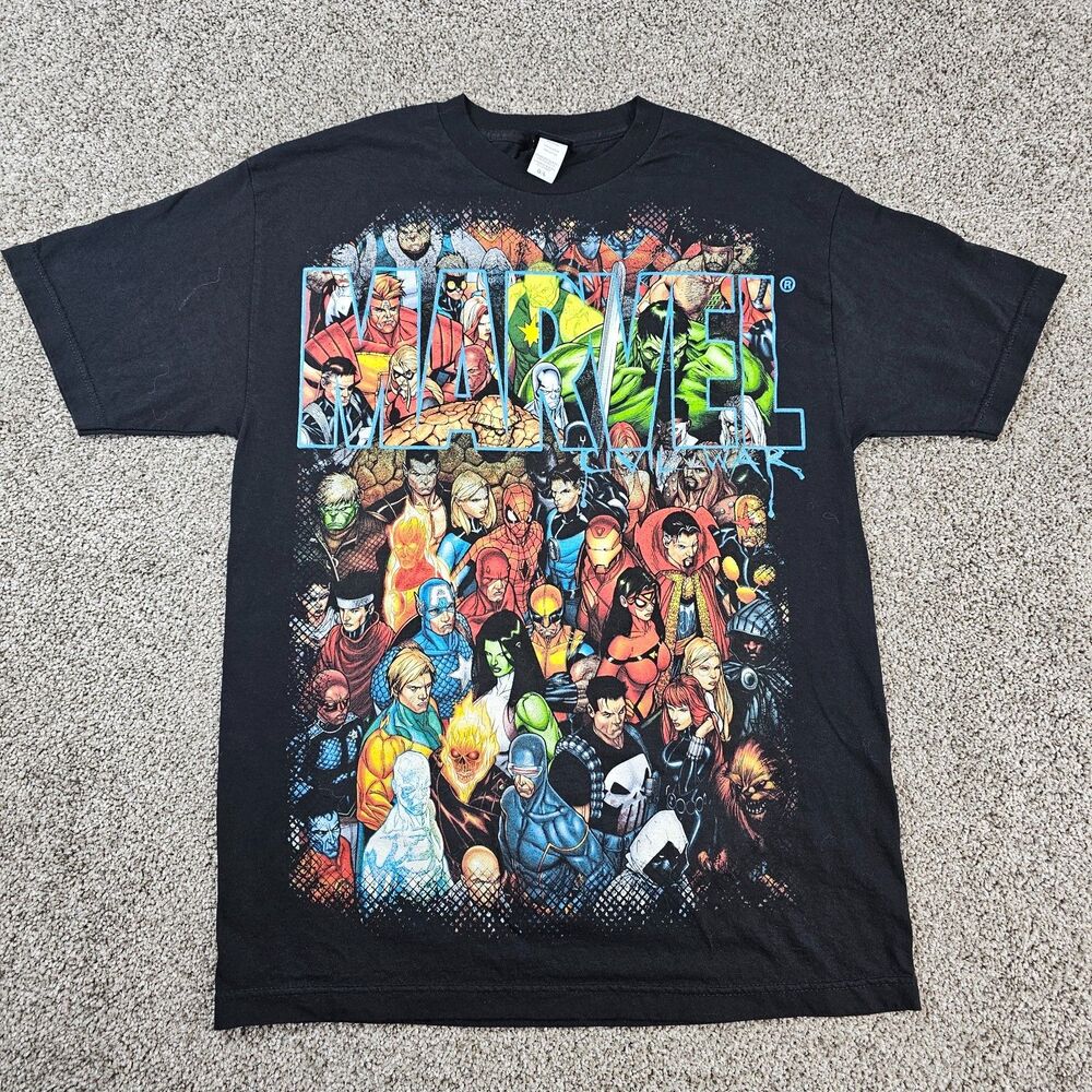 Marvel Civil War Shirt Mens Large Y2K X Men Comic Book Superhero Avengers X Men